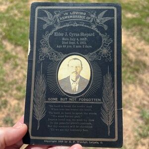 Antique Funeral/Memoriam Card!